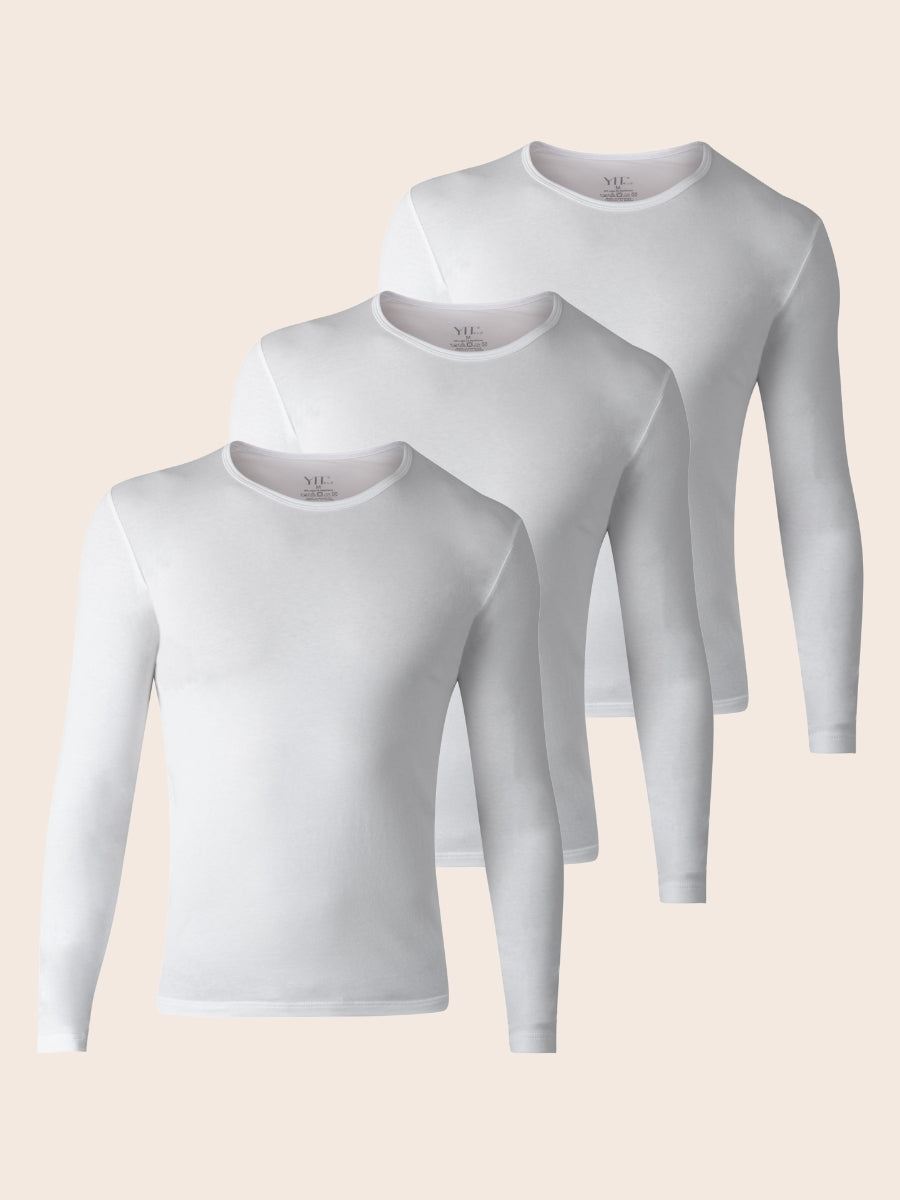 Sous-pulls homme en coton YIT, pack de 3