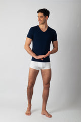 Pack Matsumoto de 3 T-shirts Col V Homme en Coton