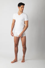 Pack Matsumoto de 3 T-shirts Col V Homme en Coton