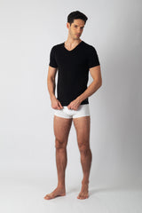 Pack Matsumoto de 3 T-shirts Col V Homme en Coton