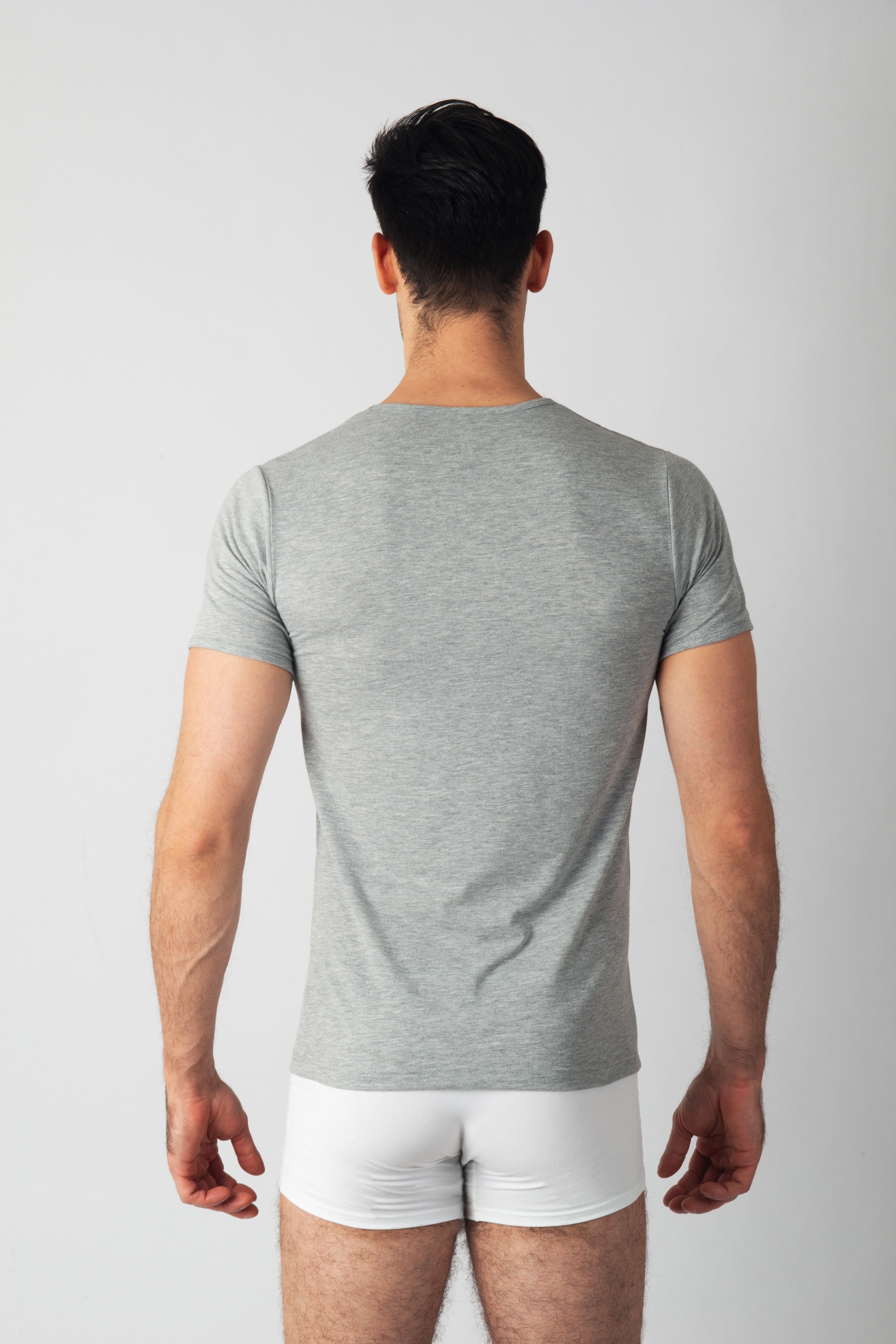 Pack 3 T-shirts Col Rond Gris Homme en Coton