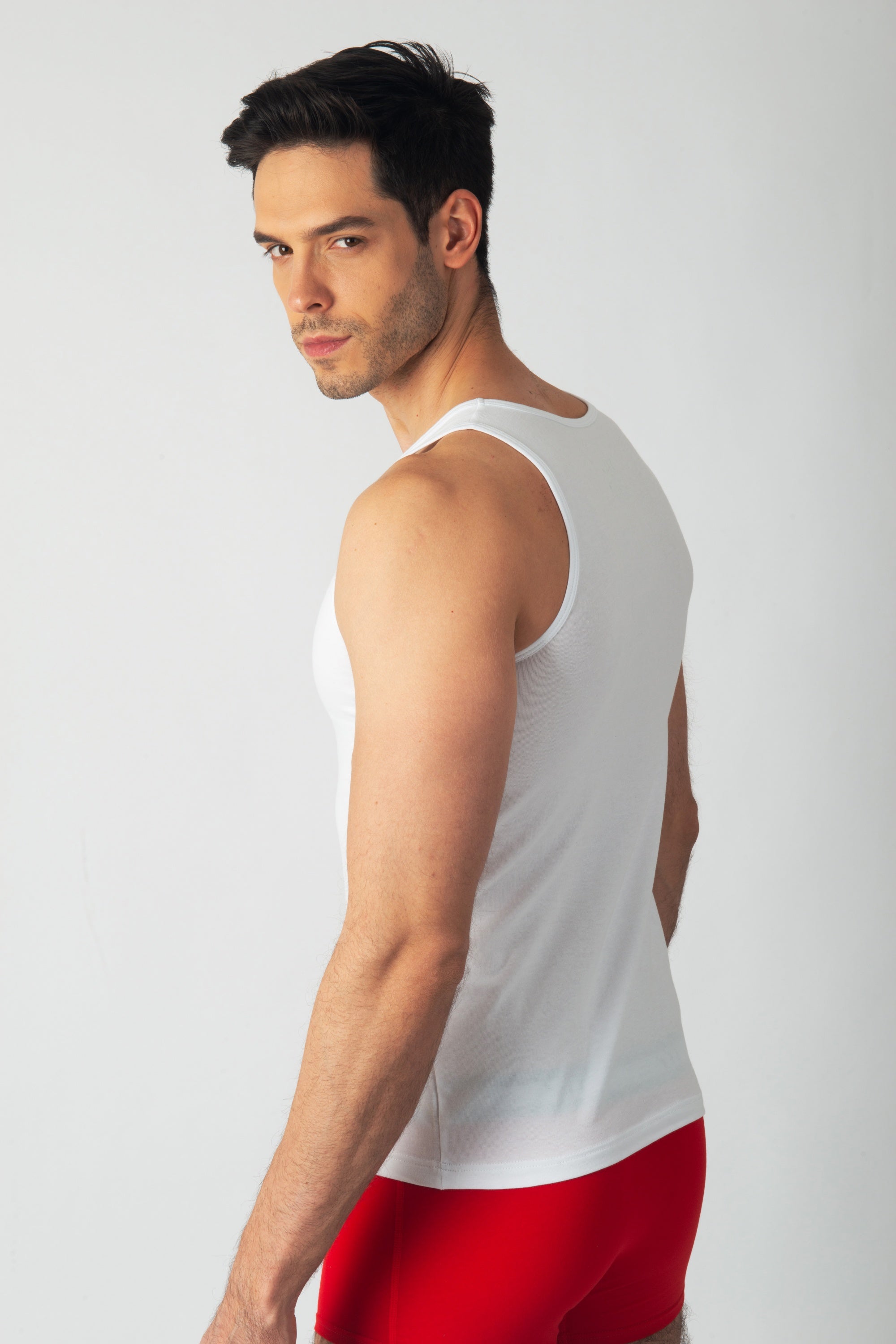 Pack Yokohama de 3 Débardeur en Coton (Gris, Blanc, Bleu Marine)