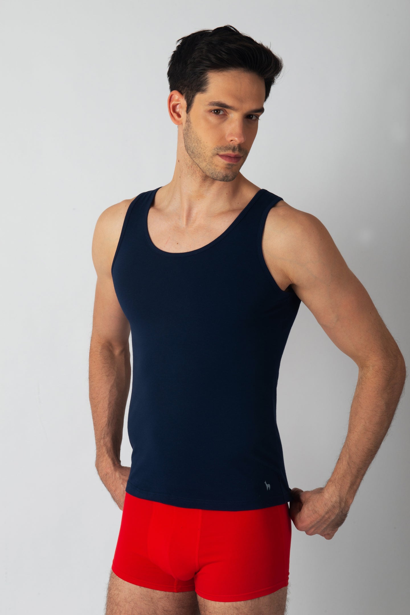 Pack Yokohama de 3 Débardeur en Coton (Gris, Blanc, Bleu Marine)