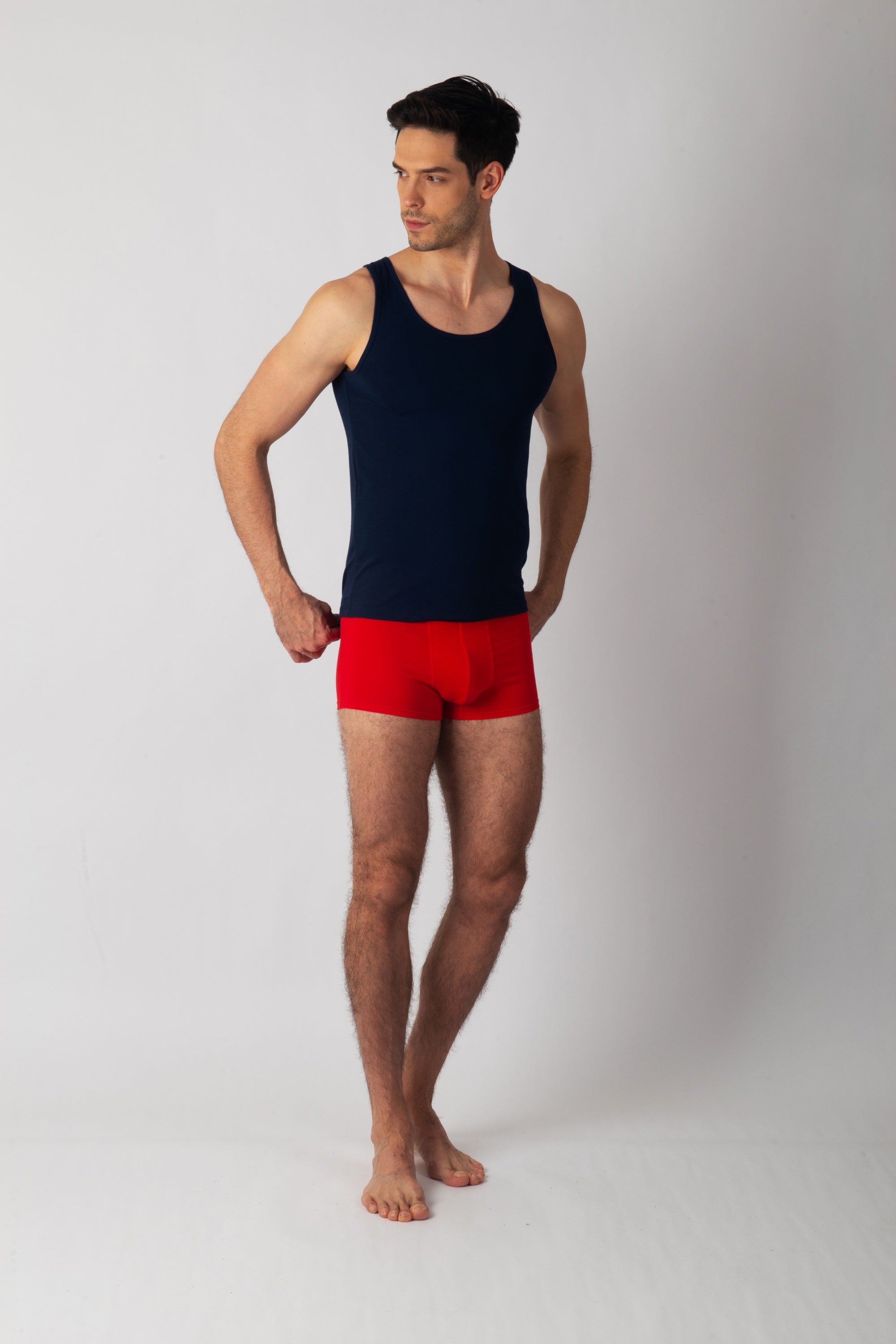 Pack Yokohama de 3 Débardeur en Coton (Gris, Blanc, Bleu Marine)