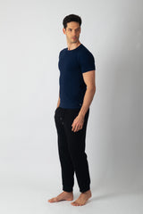 Pack 3 T-shirts Col Rond Bleu Marine Homme en Coton