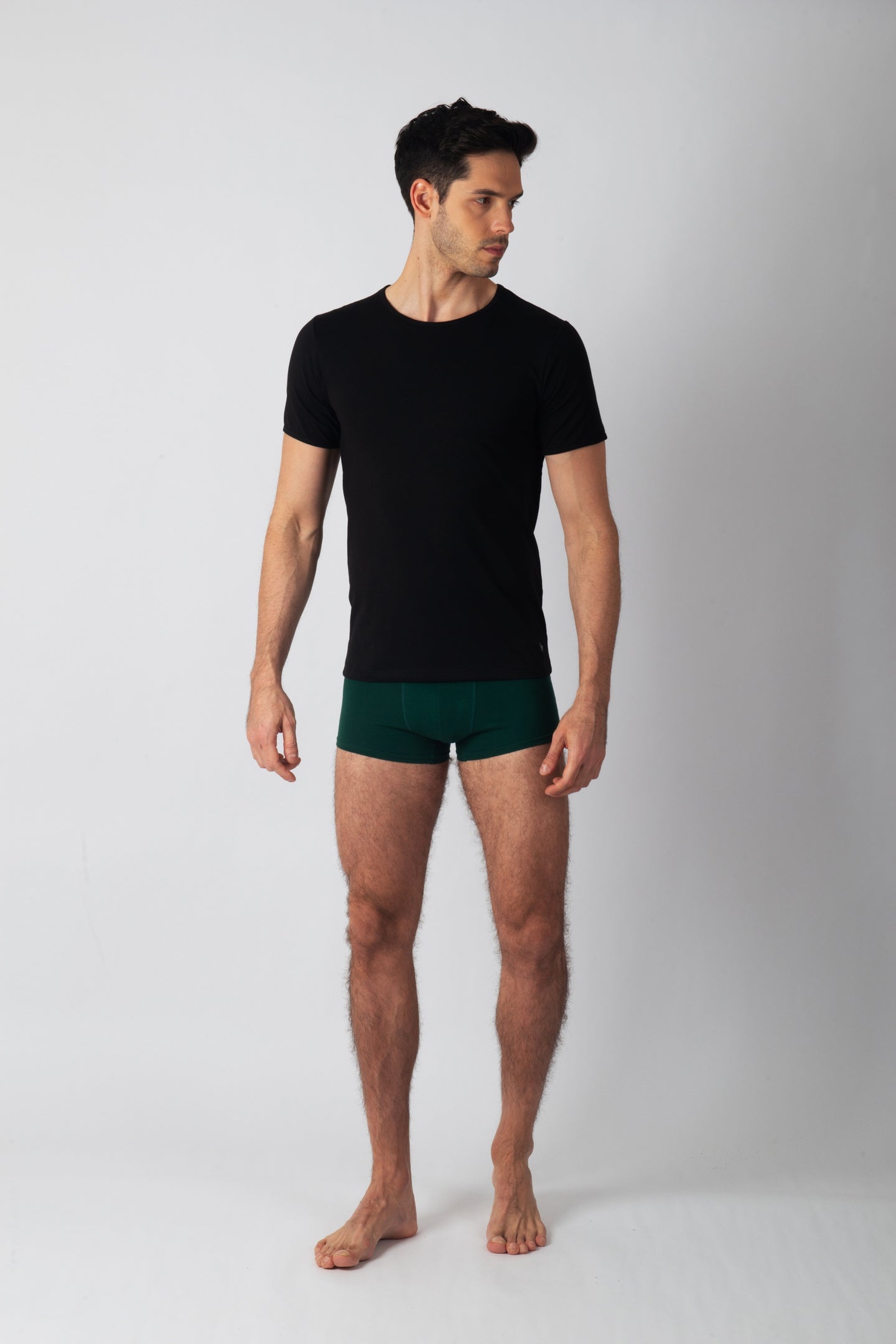 T-shirt Col Rond Homme en Coton Stretch