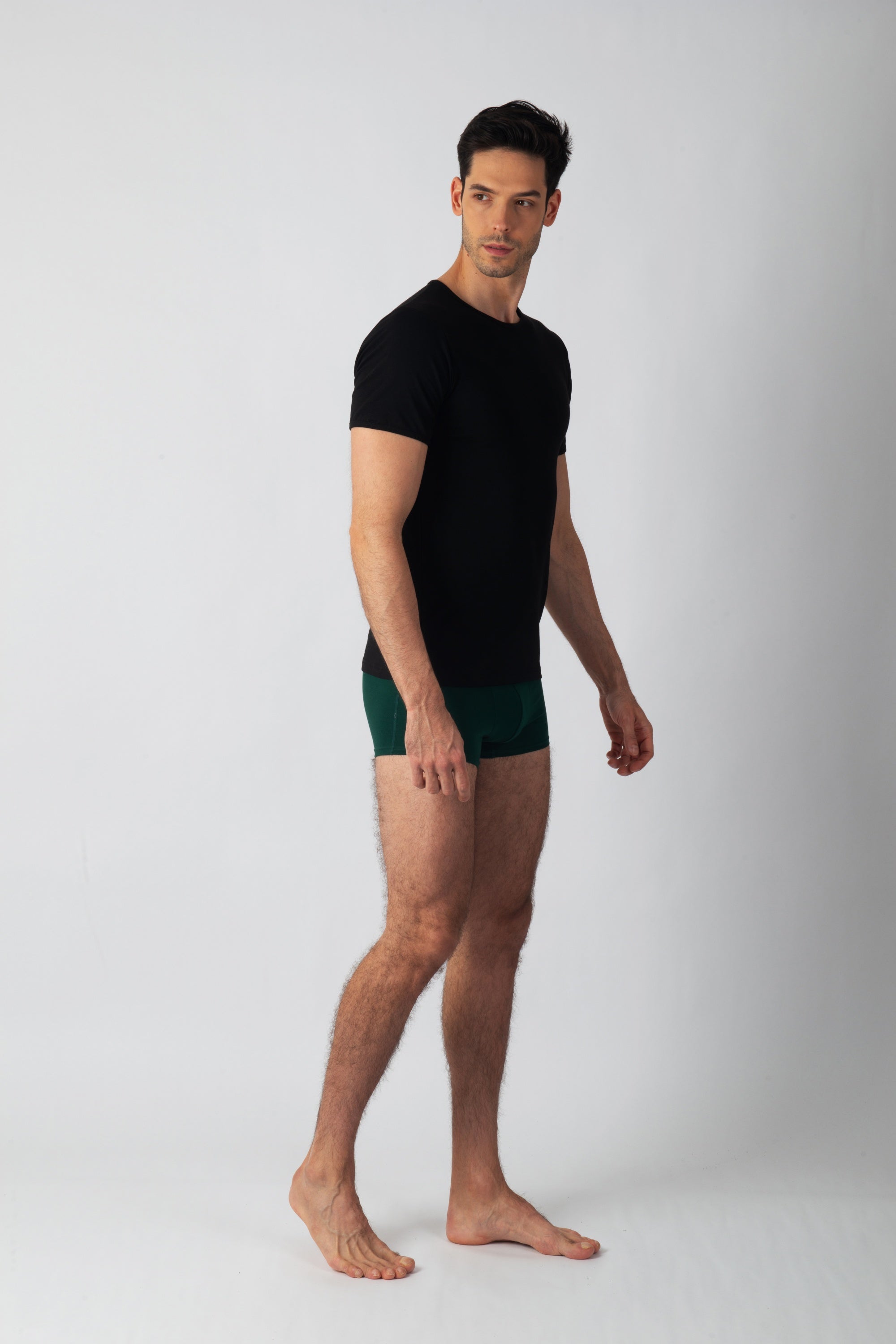 T-shirt Col Rond Homme en Coton Stretch