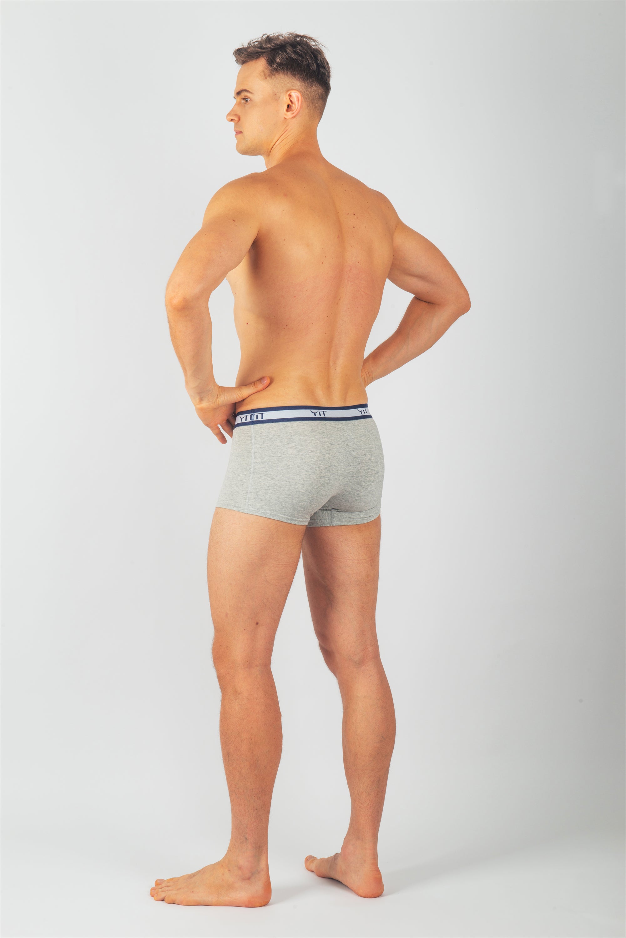 Pack Osaka – 3 Boxers Homme en Coton (Gris Claire, Bleu Ciel, Noir)