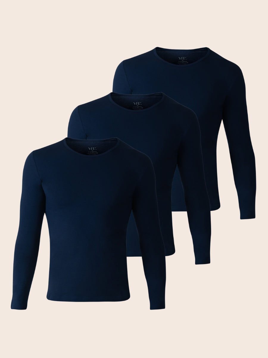 Pack Sous-pulls Bleu Marine – 3 Sous-pulls Homme en Coton