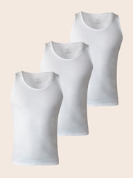 Pack Débardeur Blanc – 3 Débardeur Homme en Coton